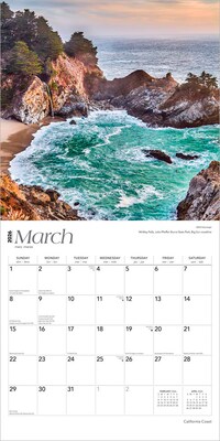 2026 BrownTrout California Coast 12" x 12" Monthly Wall Calendar (9798330702718)