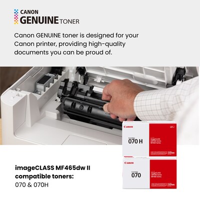 Canon imageCLASS MF465dw II Wireless Black & White All-In-One Laser Printer, Best for Office (7188C006)