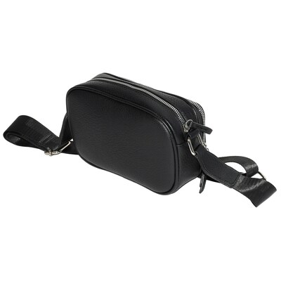 Nicci Cross-Body Bag with Front Zipper Pocket, Black (NH07-BLK)