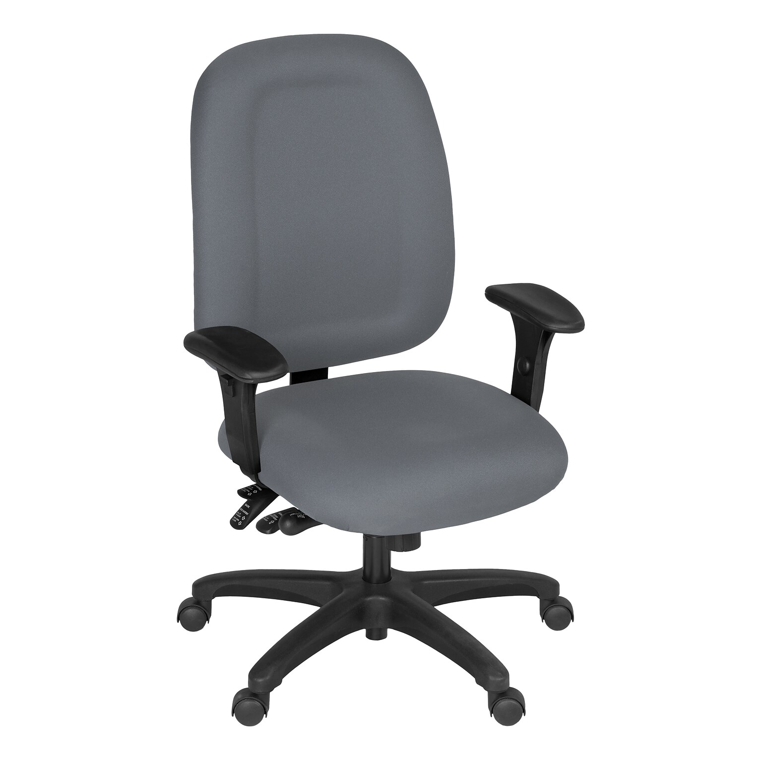 Regency Comfort Series Ergonomic Fabric Swivel Task Chair, Grey (125-GY)