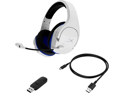 HyperX Cloud Stinger Core Wireless Noise Canceling Stereo Gaming Over-the-Ear Headset, White (4P5J1AA)