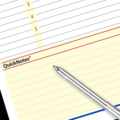 2026 AT-A-GLANCE QuickNotes 5" x 8" Daily & Monthly Appointment Book, Faux Leather Cover, Black (76-04-05-26)