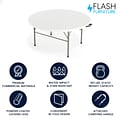 Flash Furniture Scarborough Folding Table, 60.5 x 60.5, White (DAD154Z)