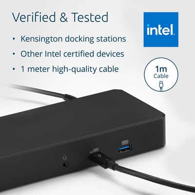 Kensington 240W Thunderbolt 5 Cable, 3.3 ft., Black (K32303WW)