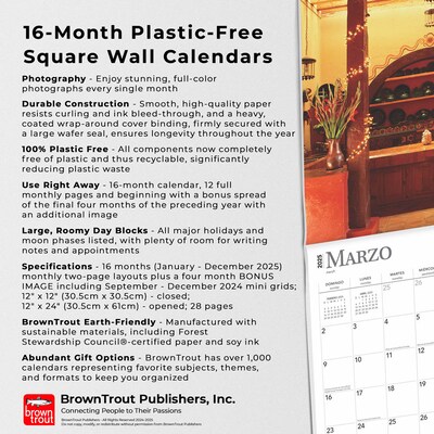 2025 BrownTrout Cocinas Mexicanas Kitchens of Mexico 12" x 12" Monthly  Wall Calendar (9781975474683)