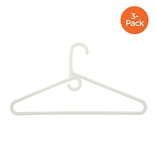 Honey Can Do Plastic Heavy-duty Tubular Hangers, White, 3 Pack (HNG-01178)