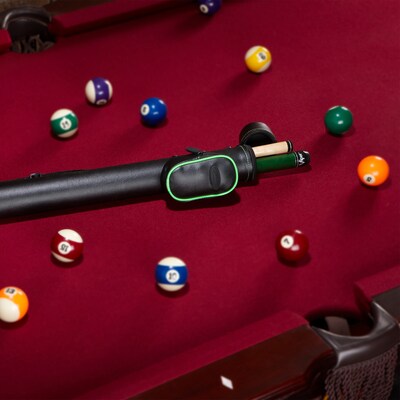 Casemaster Q-Vault Supreme Black with Green Trim Cue Case (51-0706-10)