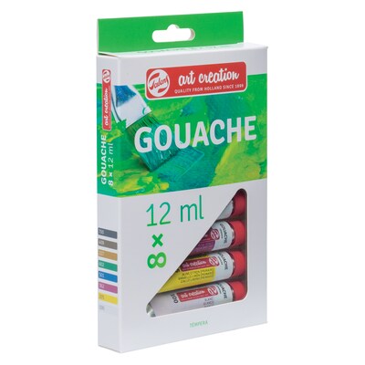 Talens Art Creation Gouache Paint, Assorted Colors, 12mL, 8/Set, 2 Sets/Bundle (TLN9021608M-2)