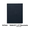 Staples Smooth 2-Pocket Paper Folder with Fasteners, Navy, 25/Box (50780/27547-CC)