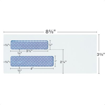 Staples Reveal-N-Seal Security Tinted #8-5/8 Double Window Envelopes, 3 5/8" x 8 5/8", White, 500/Box (1017263)