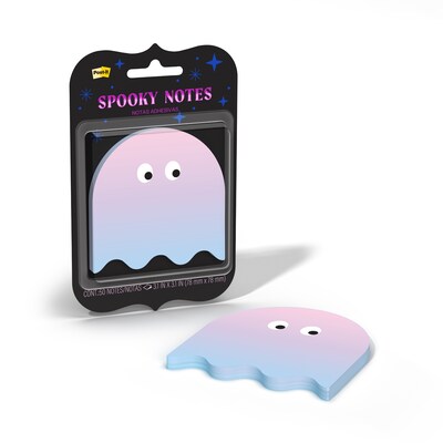 Post-it Spooky Ghost Sticky Notes, 3.1 x 3.1, Purple/Blue, 100 Sheets/Pad (HW26-SN-DCG)