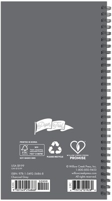 2025-2026 Willow Creek 3.5 x 6.5 Academic Year Weekly & Monthly Planner, Charcoal Gray (56868)
