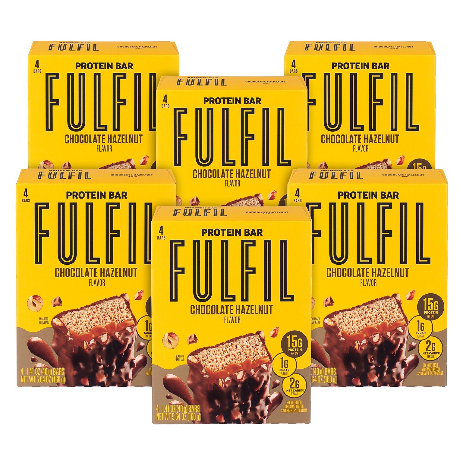 FULFIL Chocolate Hazelnut Flavor Vitamin & Protein Standard Bar, 5.62 oz., 6/Pack (220-02912)