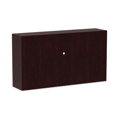 Alera Valencia Series Hutch With Doors, 64 3/4w X 15d X 35 1/2h, Mahogany