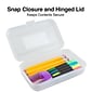 Staples® Translucent Pencil Boxes, Clear, 2 1/4"H x 5 5/8"W x 8 1/4"L