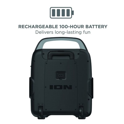 ION Sport 320° Bluetooth Portable All-Weather Speaker, Water Resistant, Black (SPORT320XUS)