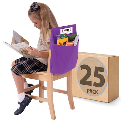 Seat Sack Seat Storage, 9.45 x 8.07 x 10.83, Purple, 25/Pack (12195)