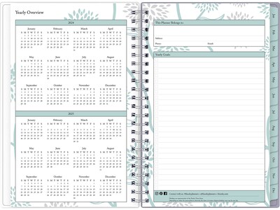 2024 Blue Sky Rue Du Flore 5" x 8" Weekly & Monthly Planner, Blue/Purple (101603-24)