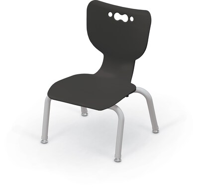 MooreCo 10 Hierarchy Student Chair with 4 Legs, Black/Platinum Base (703673561648)