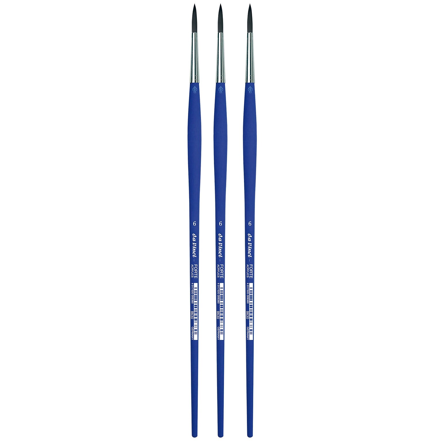 da Vinci FORTE-Acrylics Oil and Acrylic Synthetic Student Round Brush, 3 /Pack (DVXVA86306-3)
