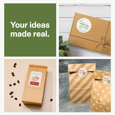 Avery Hemp Rectangle Scalloped Laser/Inkjet Multipurpose Labels, 2" x 3", Off-White (64/Pack)