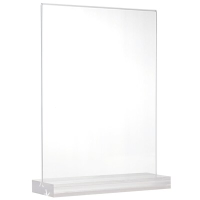 Global Printed Products Generic Holder, 8.5" x 11", Vertical, Table Top/Countertop, Clear Acrylic (SGNH-AB-8511)