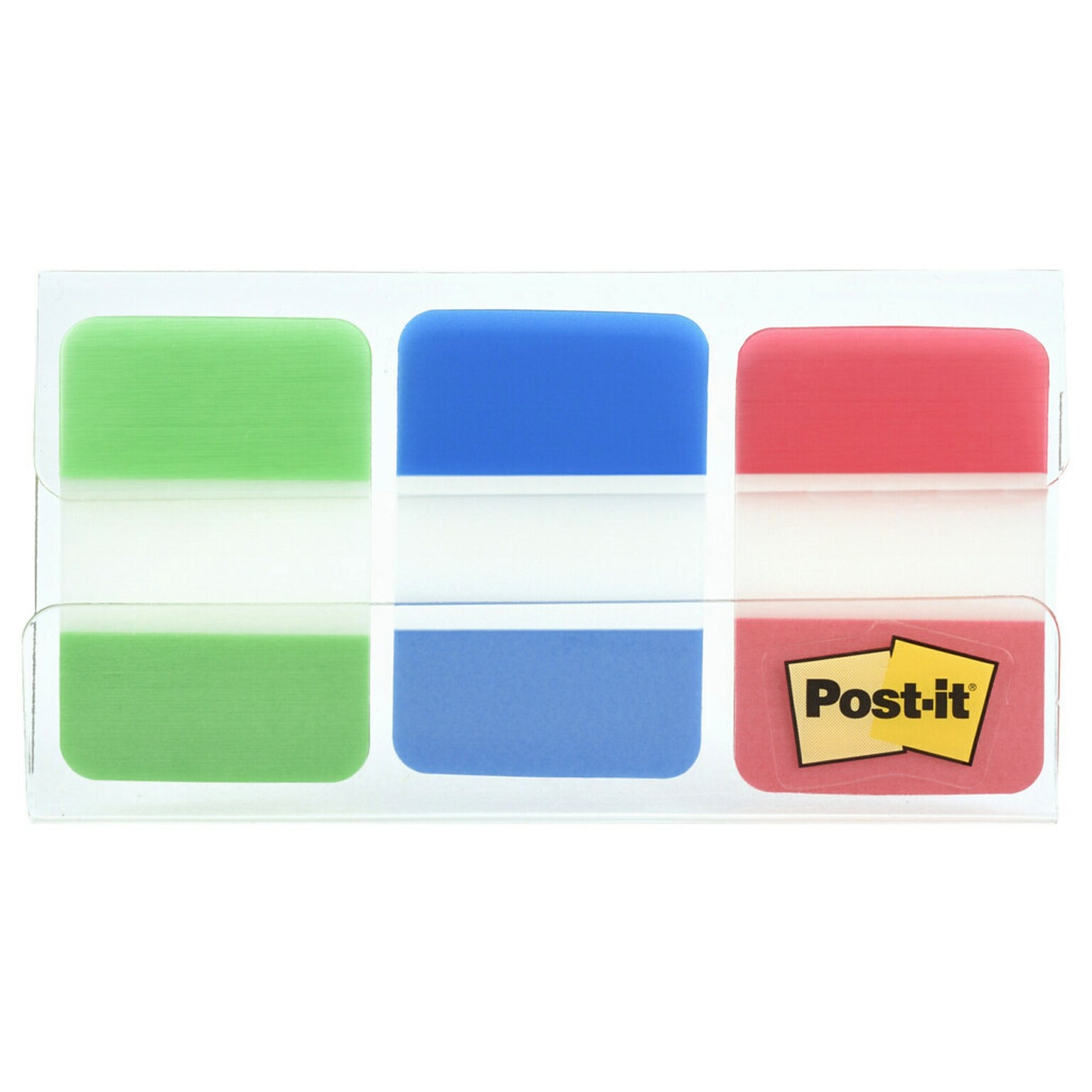 Post-it® 1 x 1.5 Durable Filing Tabs, Red/Green/Blue, 66 Tabs/Pack