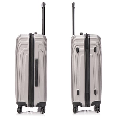InUSA Vasty 26.37" Hardside Suitcase, 4-Wheeled Spinner, TSA Checkpoint Friendly, Grey (IUVAS00M-GRE)
