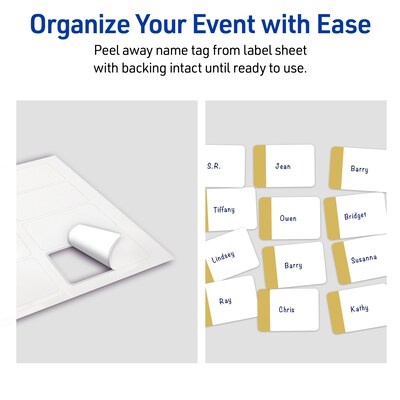 Avery Laser/Inkjet Rectangle Multipurpose Labels, 2-1/3" x 3-3/8", White, 80/Pack (S00-EY2)