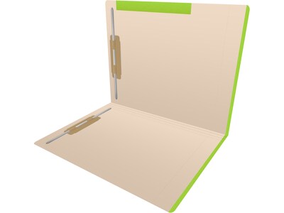 Medical Arts Press Standard Reinforced File Folder, Straight Cut, Letter Size, Manila/Light Green, 50/Box (50693LG)