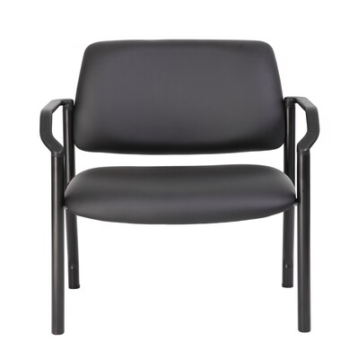 Boss Office Products Vinyl Guest Chair, Black (B9591AM-BK-500)