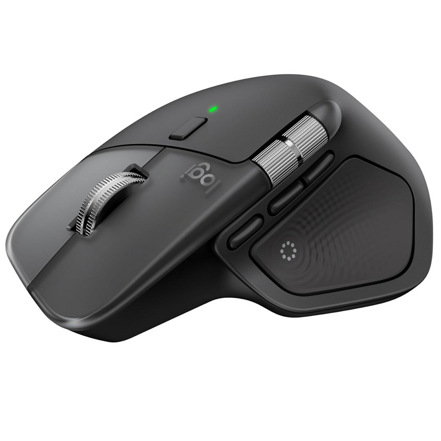 Logitech MX Master 4 Wireless Ergonomic Curved Optical Bluetooth/USB Mouse, Space Black (910-007575)