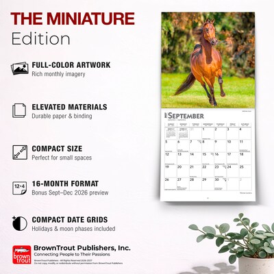 2027 BrownTrout Horse Lovers 7" x 7" Monthly Wall Calendar (9798330709823)