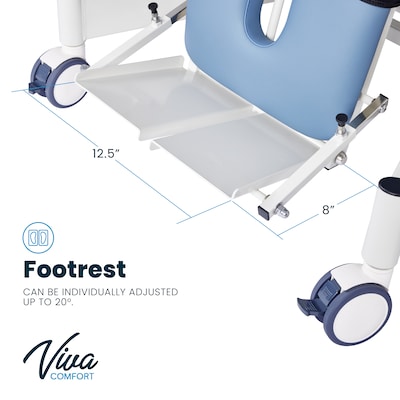 Viva Comfort Electric Height Adjustable Physical Therapy Tilt Table with Straps, 485 lbs. Capacity, Blue (ADI903-05-MK)