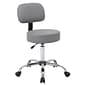 Boss Caressoft Armless Medical Stool w/Back Cushion, Gray (B245-GY)