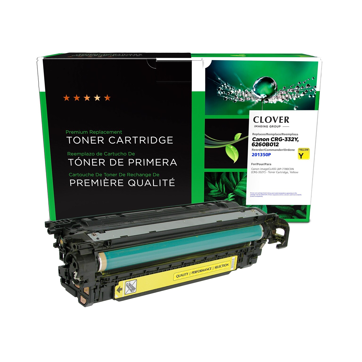 Clover Imaging Group Remanufactured Yellow Standard Yield Toner Cartridge Replacement for Canon CRG-332Y (6260B012AA)