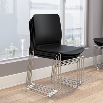 Bush Business Furniture Envision Stackable Chairs, Black, 2/Set (CH4003BLP-03)