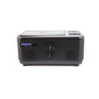 Emerson Home Theater Portable LCD Projector with Built-In DVD Player, Remote, and Projector Screen, Black (EVP-2501C)