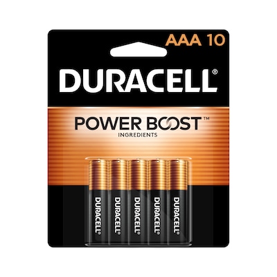 Duracell Coppertop AAA Alkaline Battery, 10/Pack (MN2400B10Z)