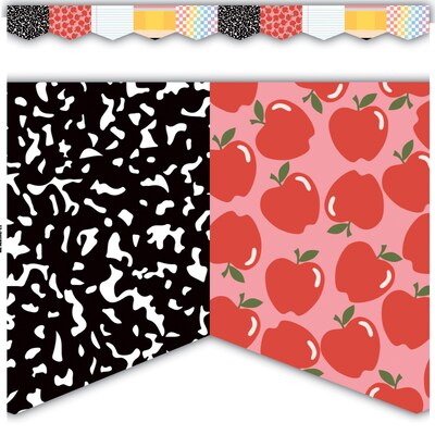 Teacher Created Resources Die-Cut Border Trim, 2.75" x 2.92', Cool for School, 12/Pack, 6 Packs/Bundle (TCR9312-6)