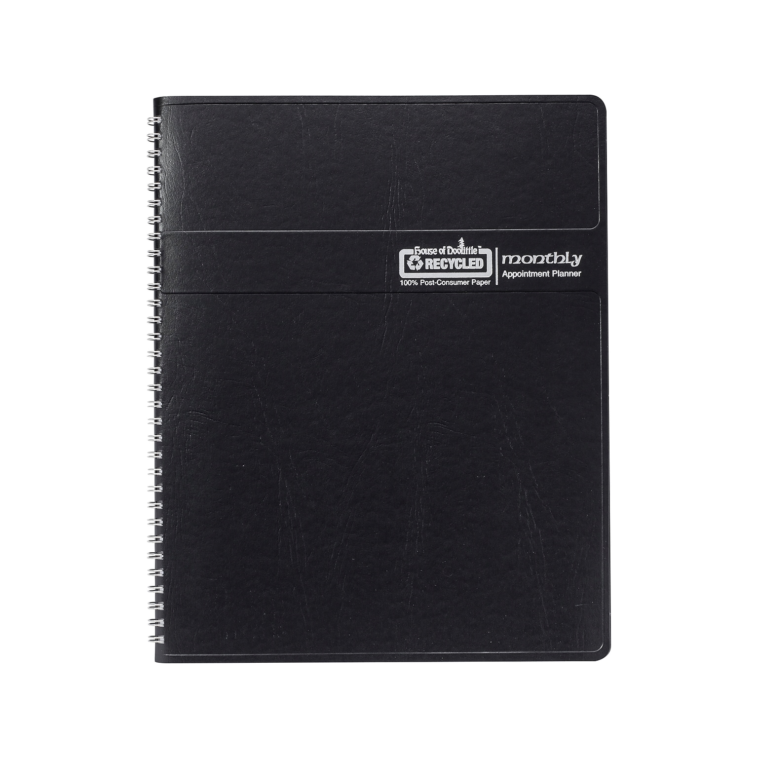 2025 House of Doolittle 8.5 x 11 Monthly Planner, Faux Leather Cover, Black (26202-25)