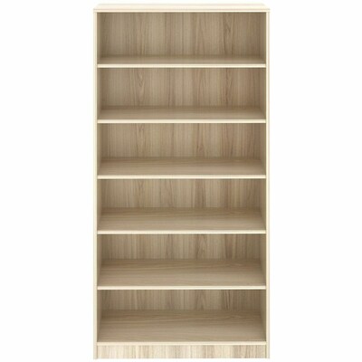 Lorell 72 6-Shelf Bookcase with Adjustable-Shelves, Modern Elm Laminate (LLR66343)