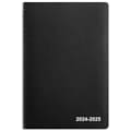 2024-2025 Staples 5 x 8 Academic Weekly & Monthly Planner, Faux Leather Cover, Black (ST23570-23)