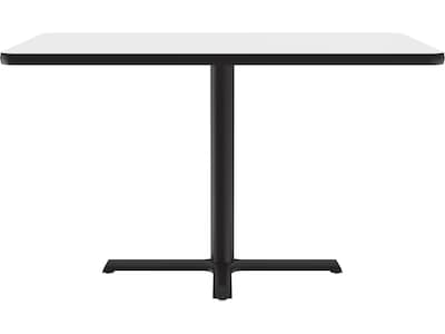 Correll Dry-Erase Markerboard Cafe Table, 30 x 42, Frosty White/Black (BCT3042DE-80)