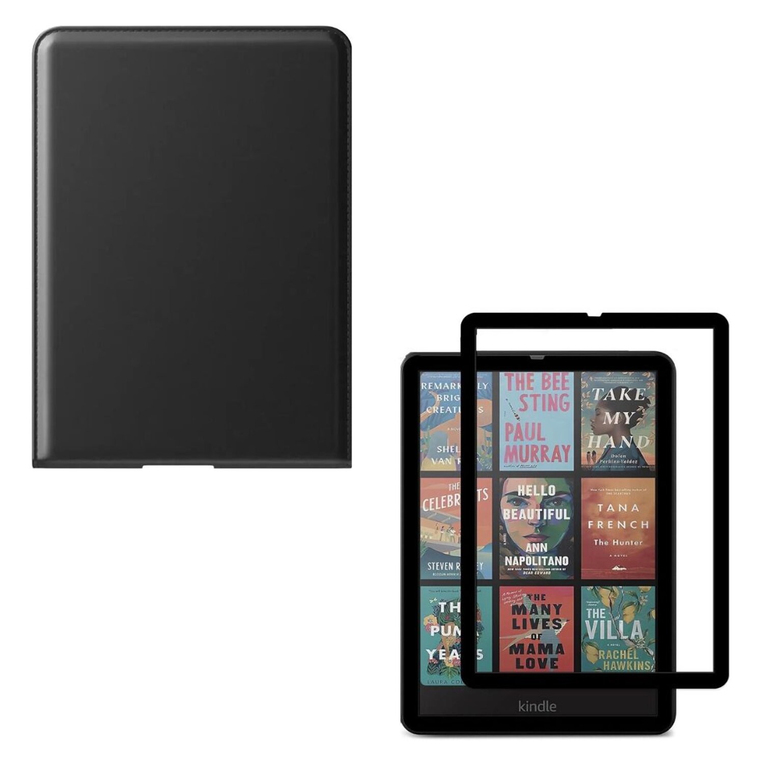 SaharaCase Indy Series Folio Case & ZeroDamage Protector for Kindle Paperwhite (2024) and Colorsoft, Black (TB00435-ZD-T69)