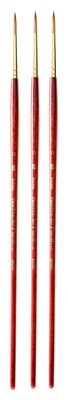 Princeton Series 4000 Heritage Best Synthetic Sable Brushes size 12 long handle round [Pack of 3] (PK3-4000R-12)