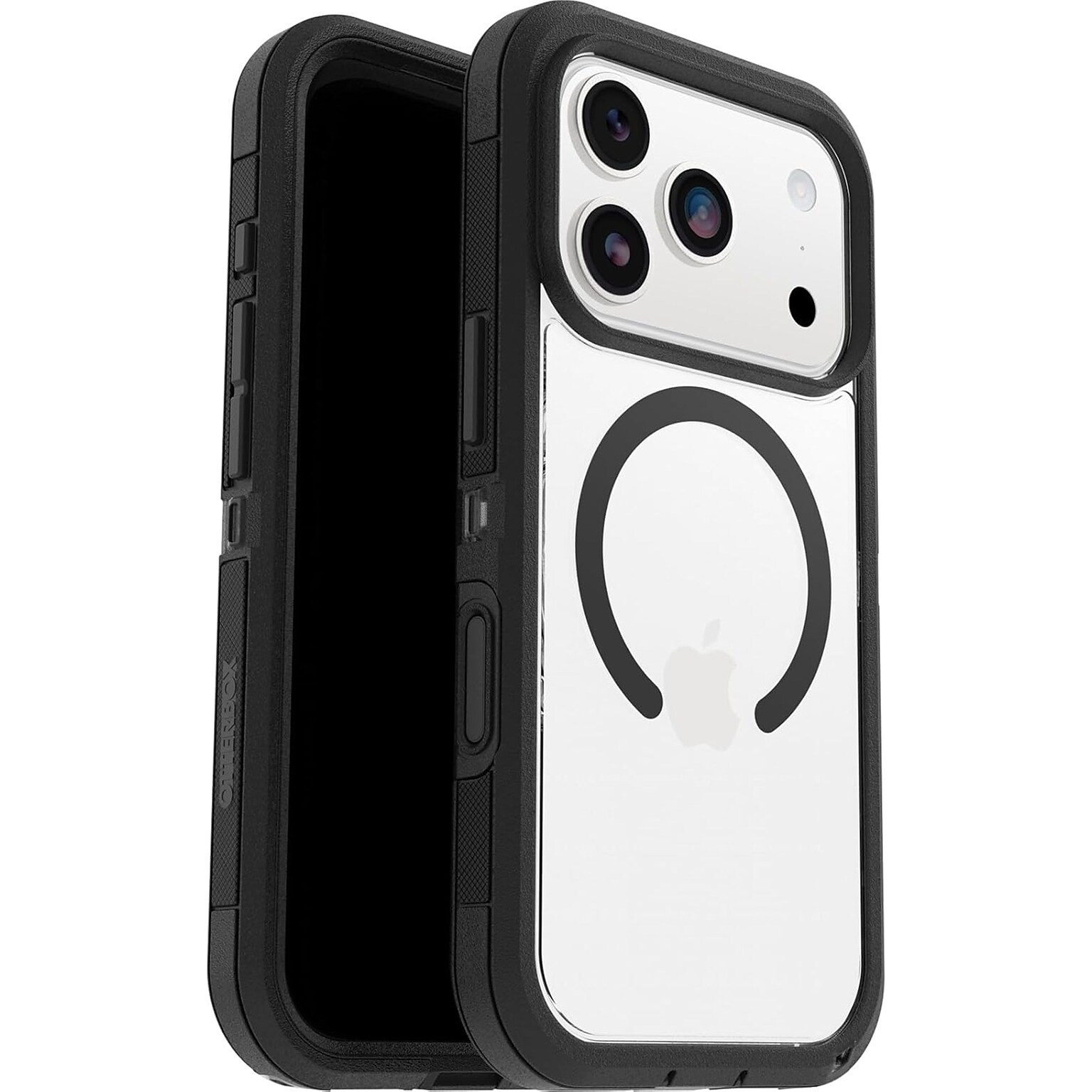OtterBox Defender Series Pro XT Clear MagSafe Case for iPhone 17 Pro, Shock Absorbing, Clear/Black (77-98518)