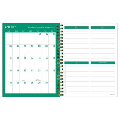 2026-2027 TF Publishing Spicy Cat 6.5 x 8 Academic & Calendar Weekly & Monthly Planner, Orange/Pink (AY27-9204)