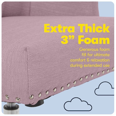 Serta Style Leighton Fabric Swivel Home Office Chair, Lilac (47925D)