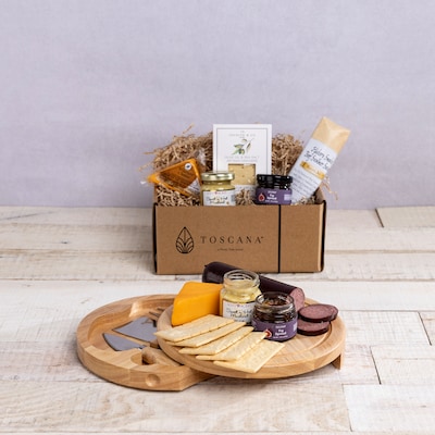 Brie Gourmet Gift Set - Board, Tools and Gourmet Food Pack
